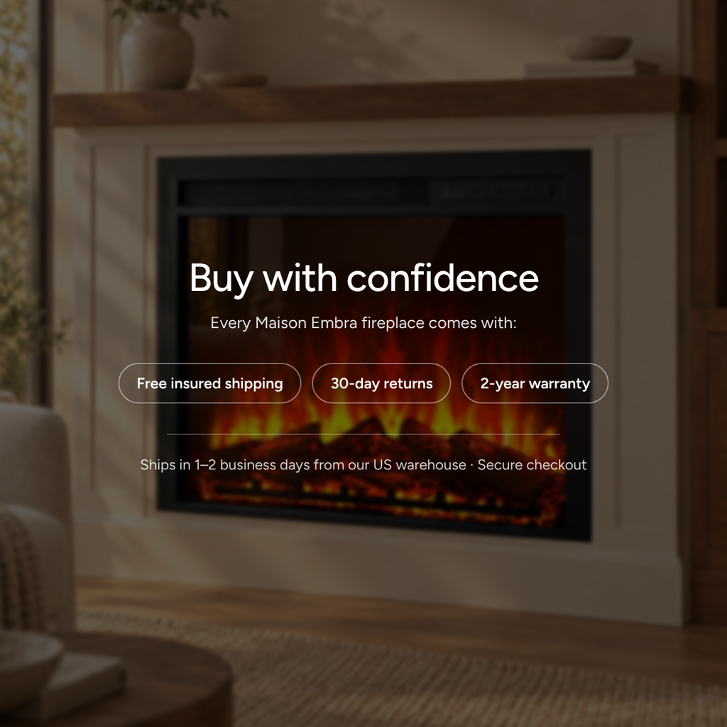 Embra Cabinet Insert Electric Fireplace — 28.5", 35" or 40"