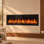 Embra Classic 60" Recessed & Wall-Mounted Electric Fireplace