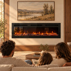 Embra Classic 60" Recessed & Wall-Mounted Electric Fireplace