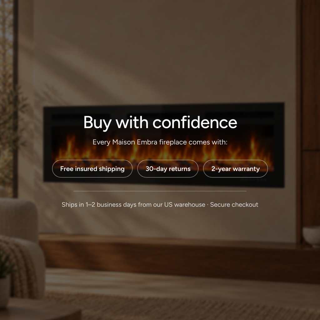 Embra Classic 60" Recessed & Wall-Mounted Electric Fireplace