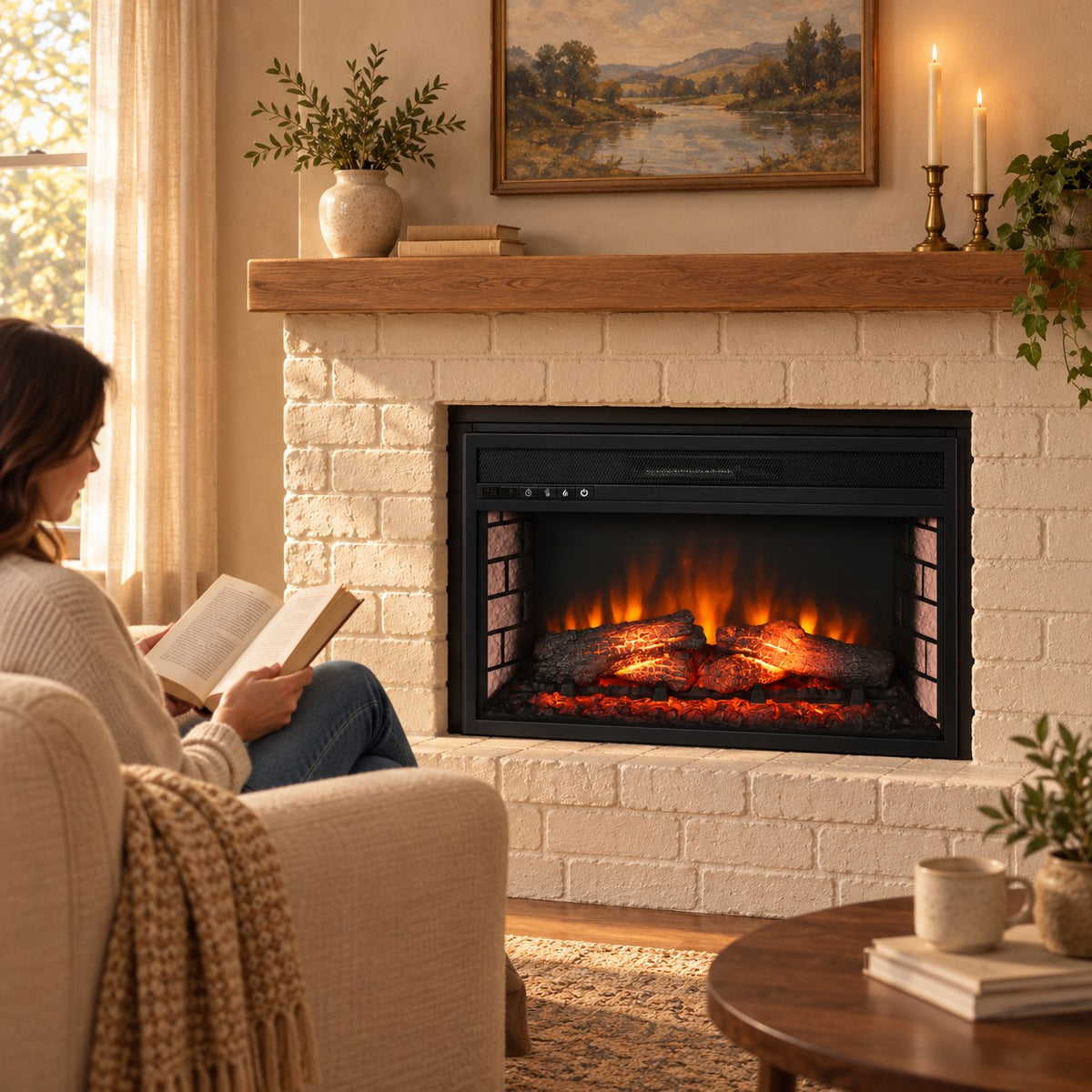 Embra Hearth Insert 27" Electric Fireplace Insert