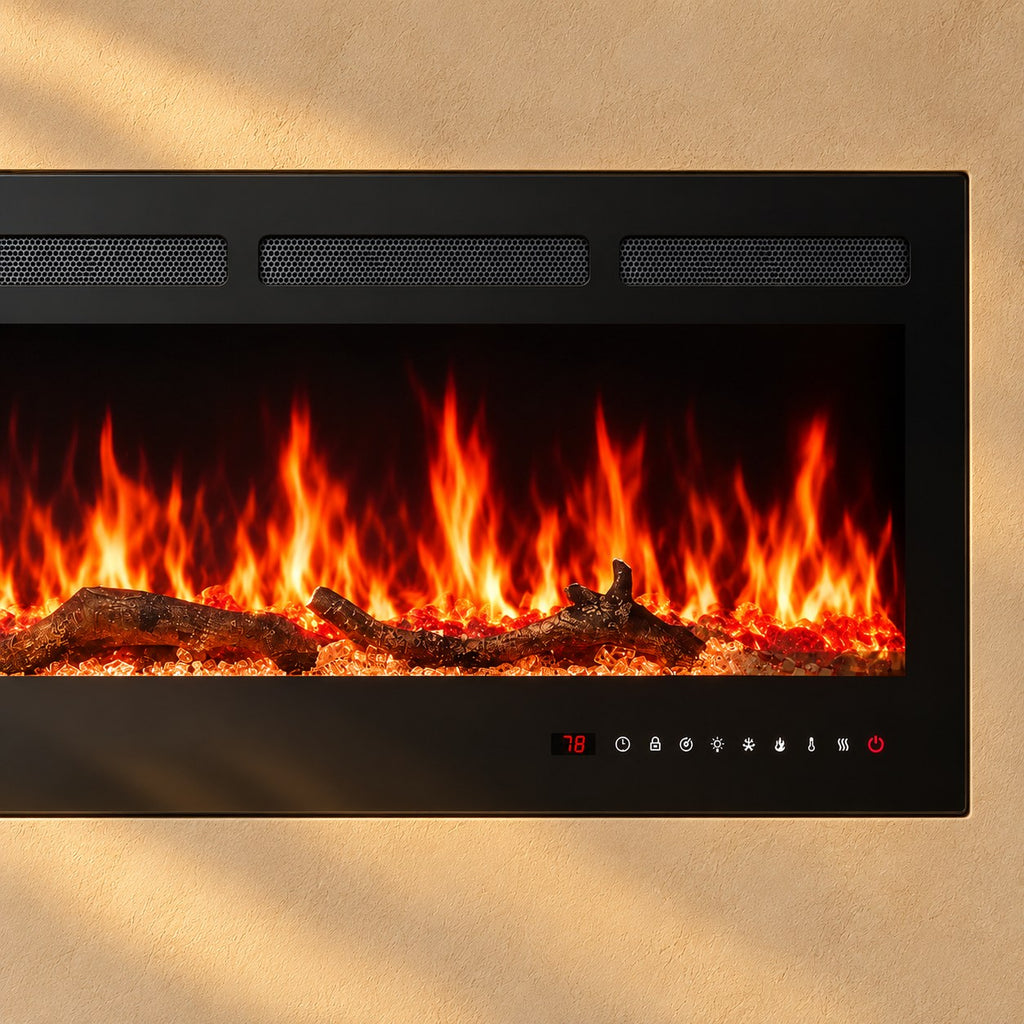 Embra Linear Recessed & Wall-Mounted Electric Fireplace
