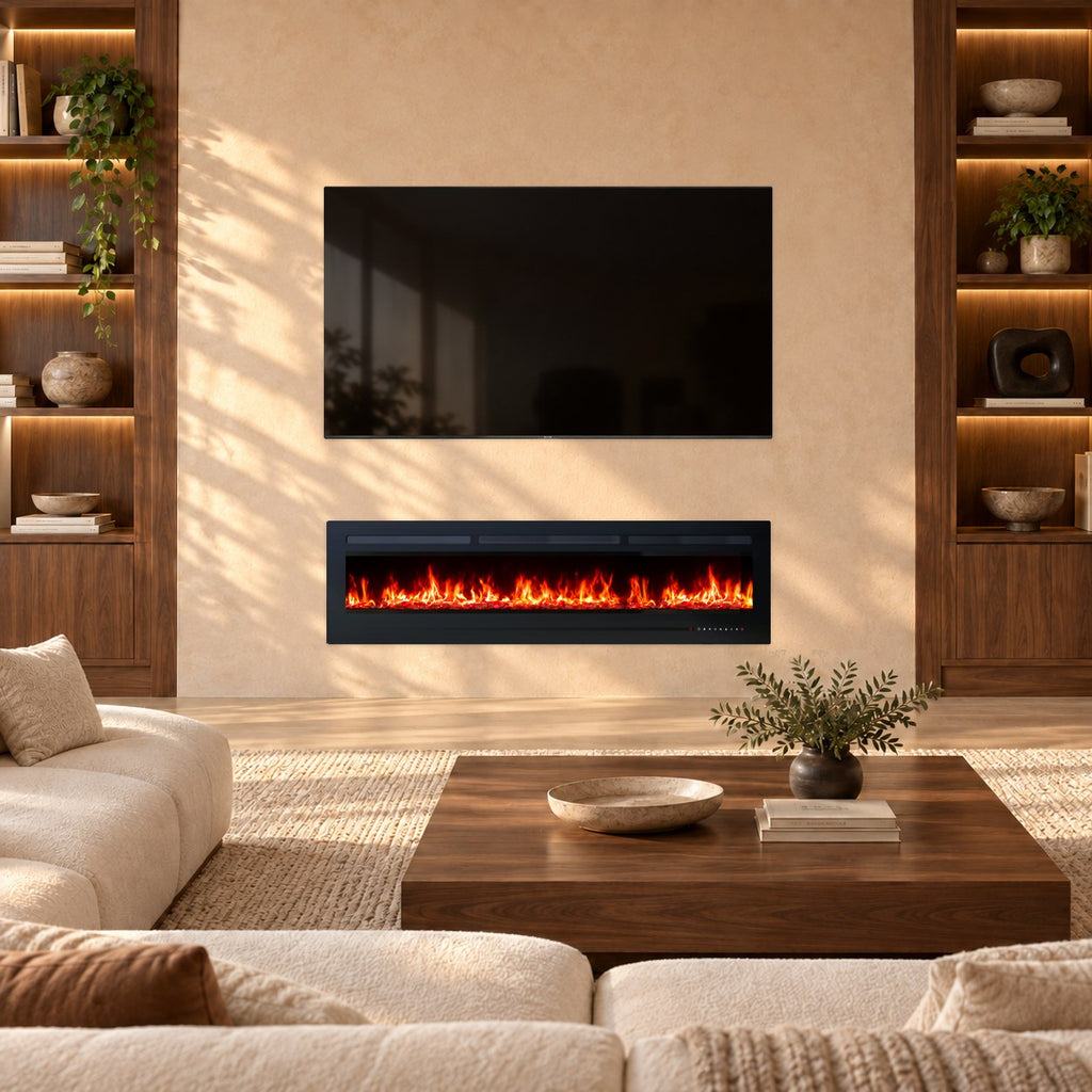 Embra Linear Recessed & Wall-Mounted Electric Fireplace