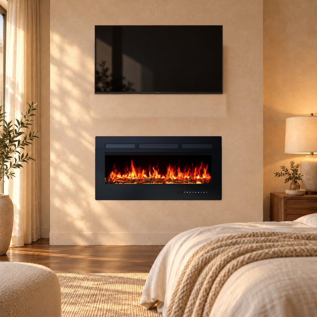 Embra Linear Recessed & Wall-Mounted Electric Fireplace