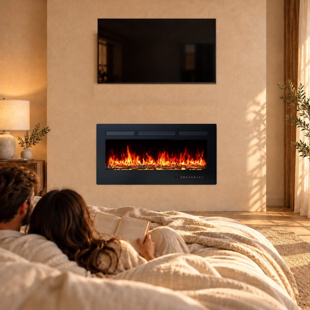 Embra Linear Recessed & Wall-Mounted Electric Fireplace