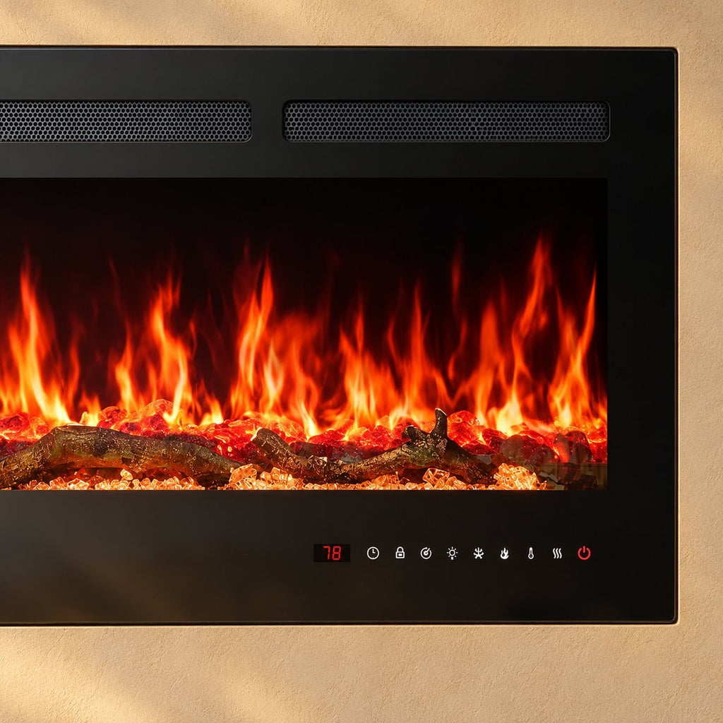 Embra Linear Recessed & Wall-Mounted Electric Fireplace