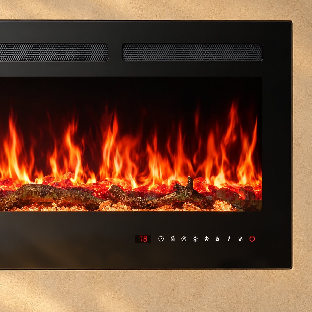 Embra Linear Recessed & Wall-Mounted Electric Fireplace
