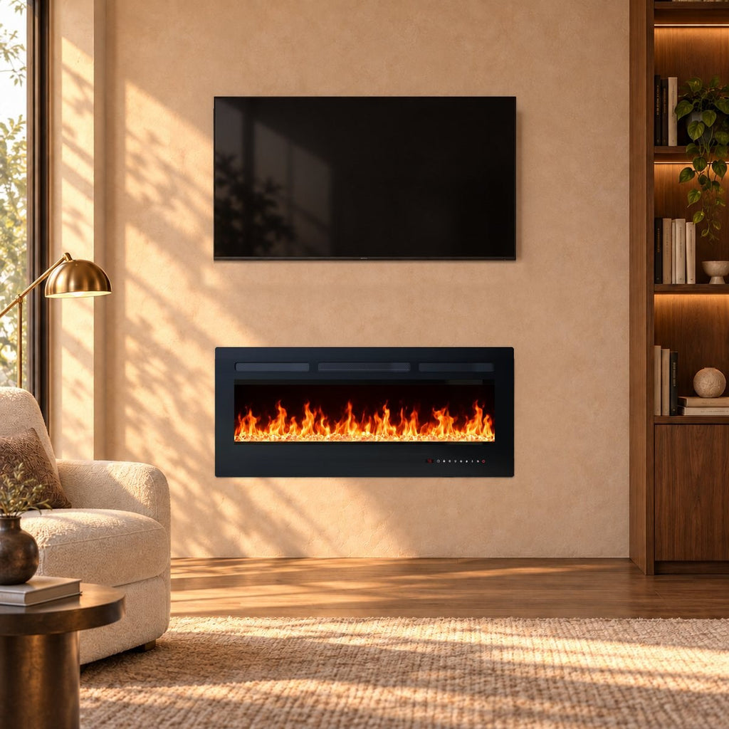 Embra Linear Recessed & Wall-Mounted Electric Fireplace