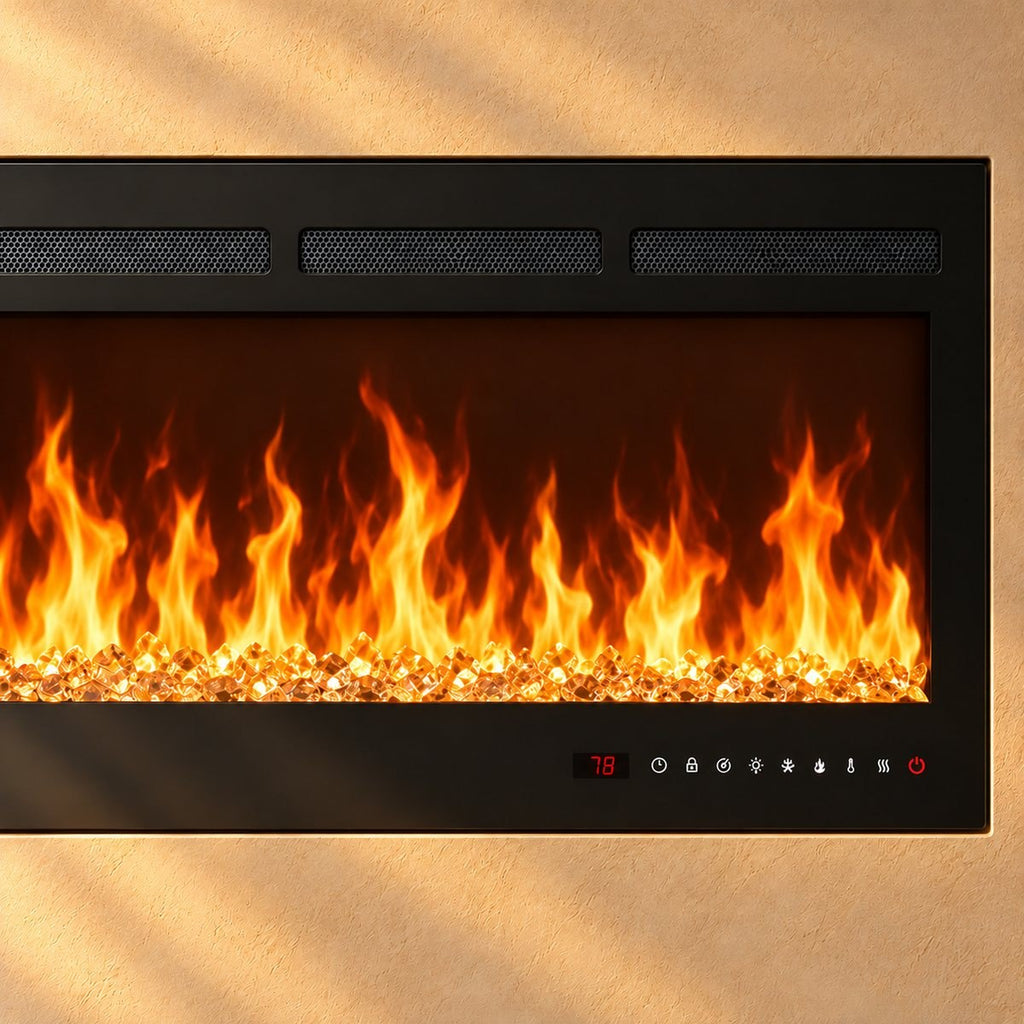 Embra Linear Recessed & Wall-Mounted Electric Fireplace