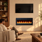 Embra Linear Recessed & Wall-Mounted Electric Fireplace