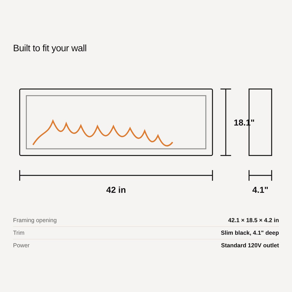 Embra Linear Recessed & Wall-Mounted Electric Fireplace
