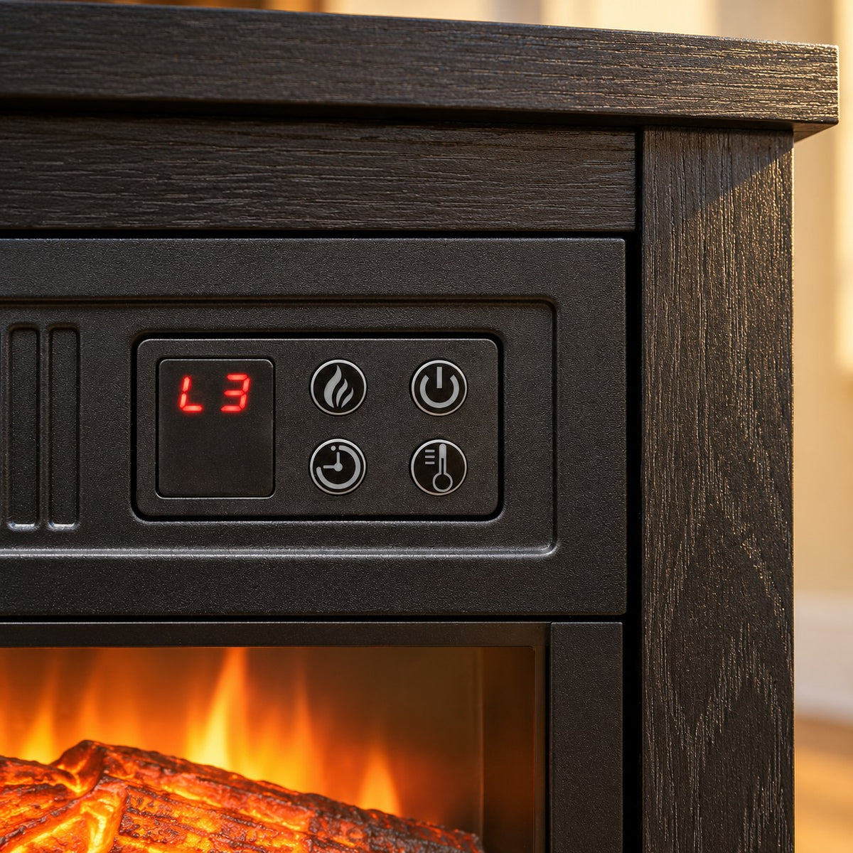 Embra Mantel 27" Noir Freestanding Electric Fireplace