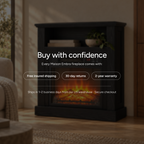 Embra Mantel 27" Noir Freestanding Electric Fireplace