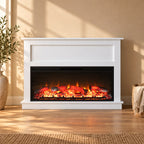Embra Mantel 50" Freestanding Electric Fireplace — White