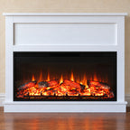 Embra Mantel 50" Freestanding Electric Fireplace — White
