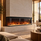 Embra Panorama 72" 3-Sided Electric Fireplace